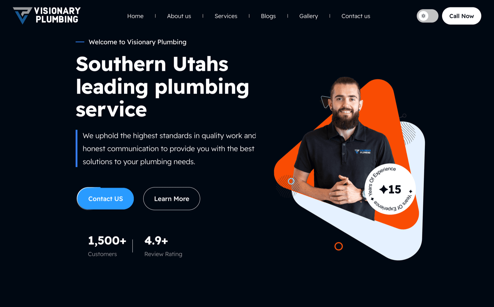 Visionary Plumbing website